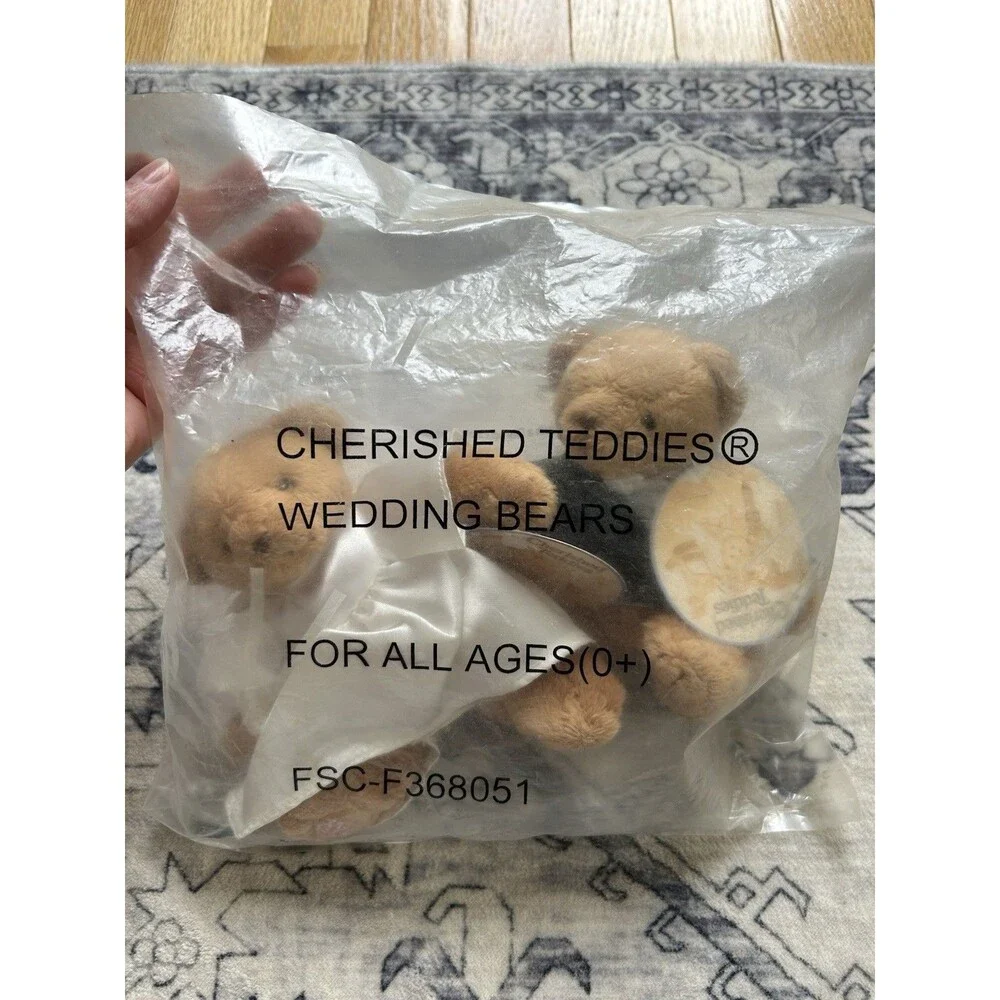 Cherished Teddies Plush Wedding Bears Set 2002 Priscilla Hillman NWT Bride Groom